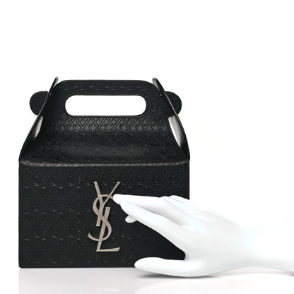 Saint Laurent Calfskin Monogram Take Away Box Black 2 of 10