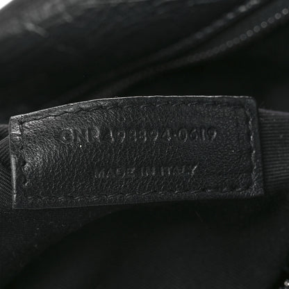Saint Laurent Crinkled Calfskin Matelasse Monogram Medium Niki Chain Satchel Black 8 of 13