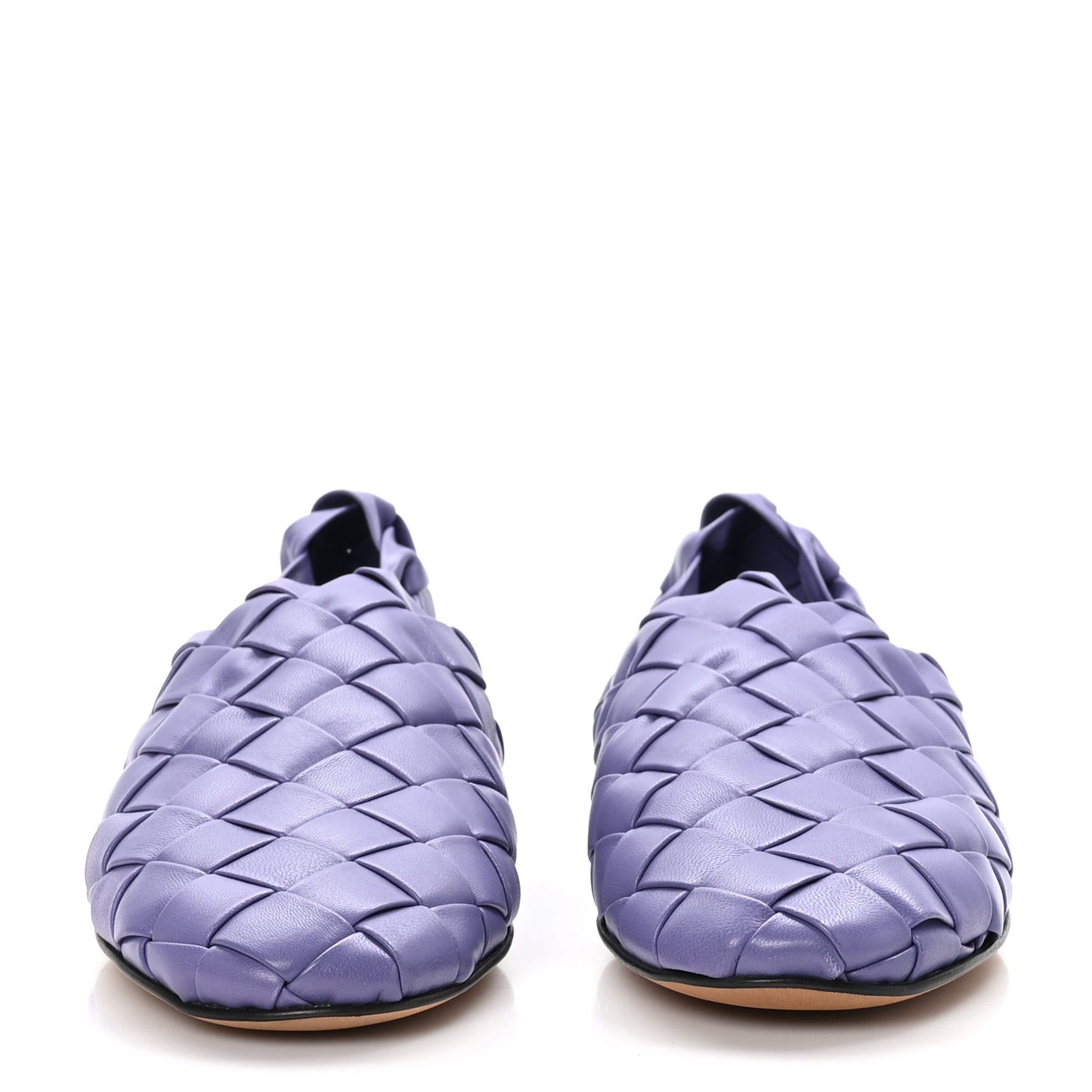 Lagoon Nappa Intrecciato Slipper Flats 35 Lavender