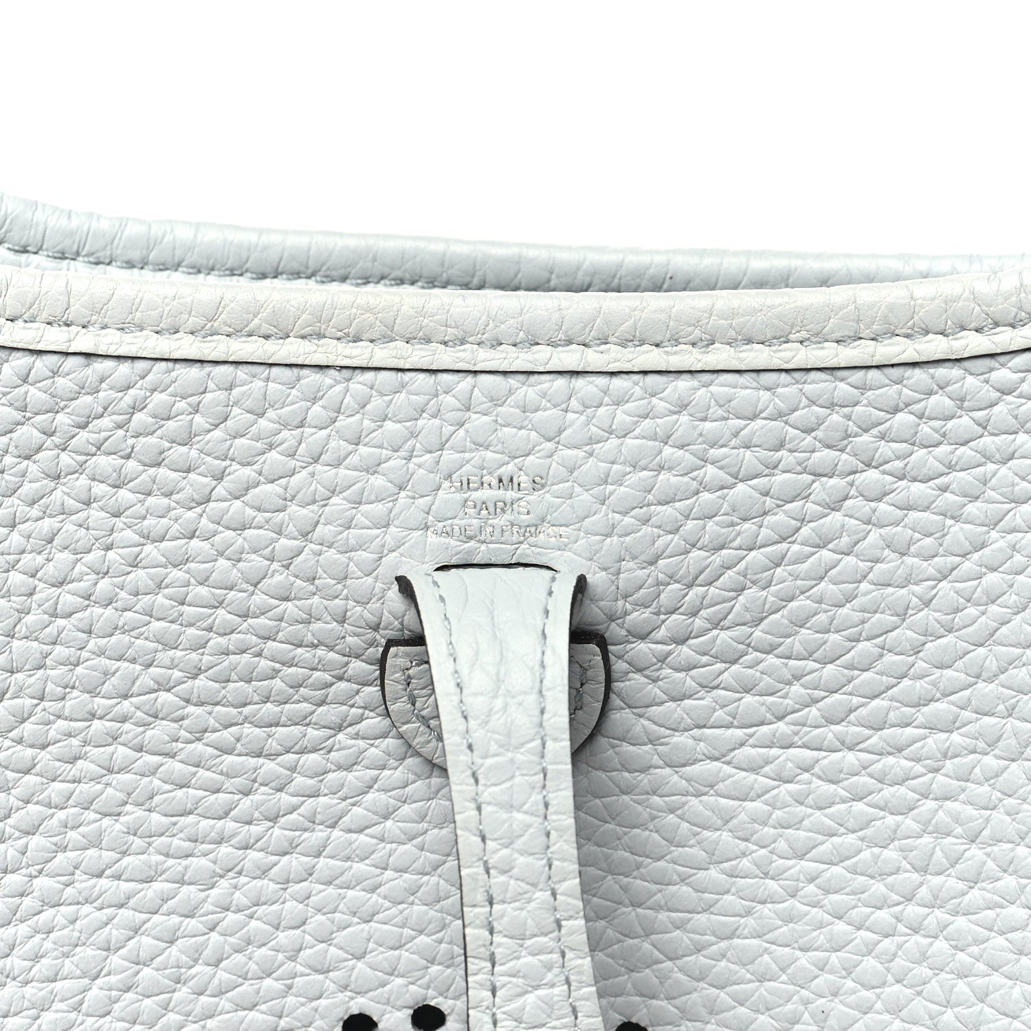 Hermes Taurillon Clemence Amazone Evelyne TPM Bleu Pale Nata 5 of 10