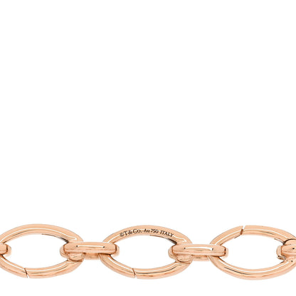 Tiffany 18K Rose Gold Clasping Oval Link Bracelet 3 of 4