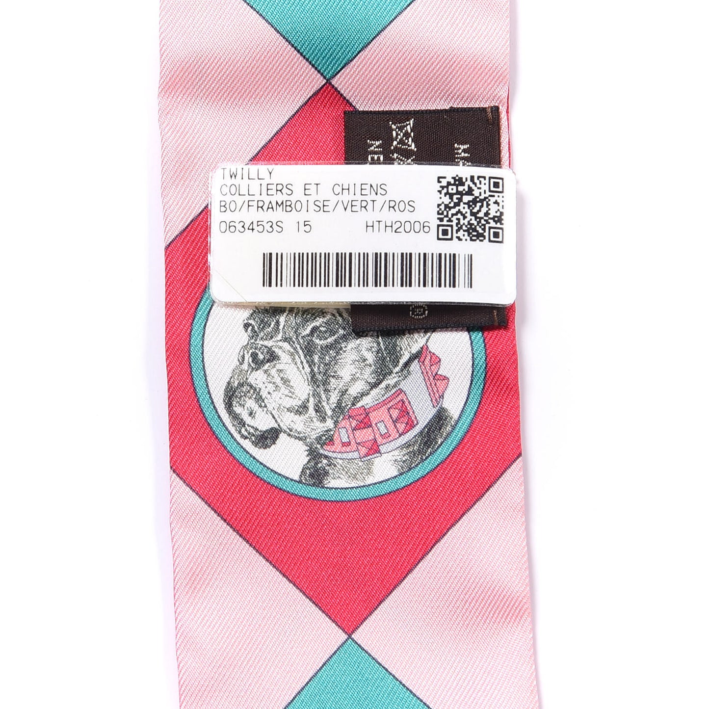 Silk Colliers Et Chiens Twilly Framboise Vert Rose