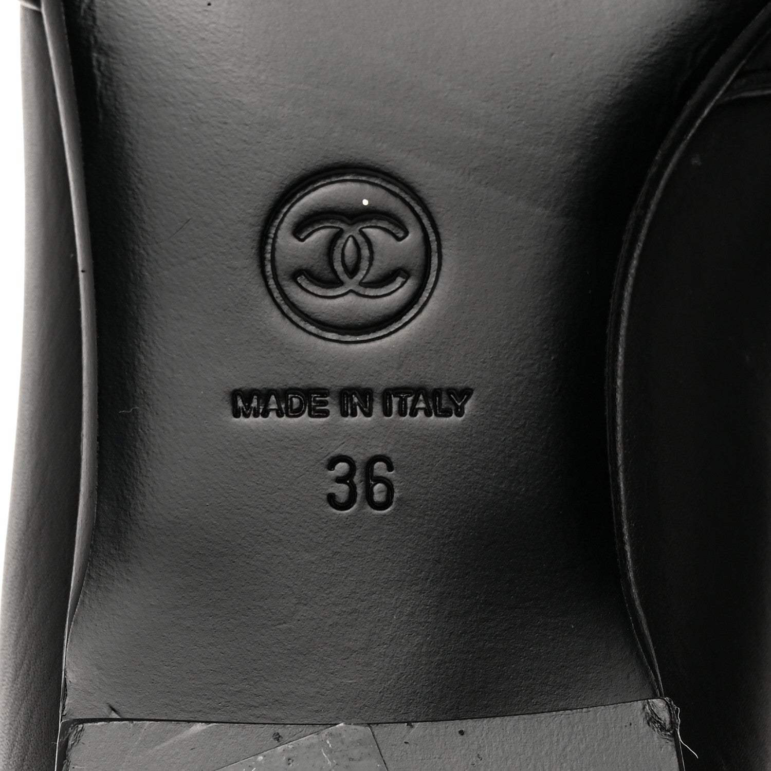 Chanel Calfskin Quilted CC Moccasin Loafers 36 Black 8 of 9