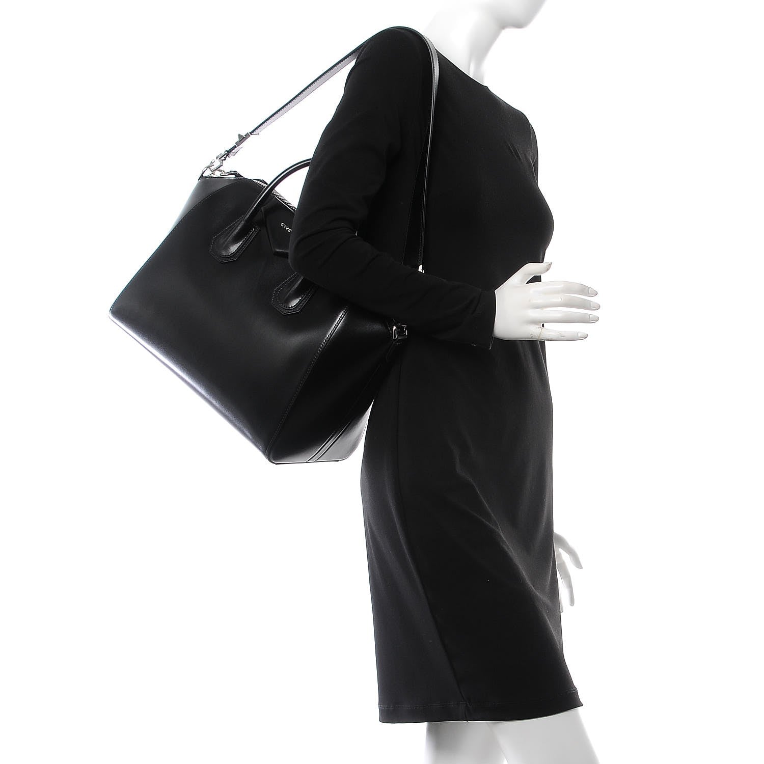Givenchy Shiny Lord Calfskin Medium Antigona Black 3 of 8