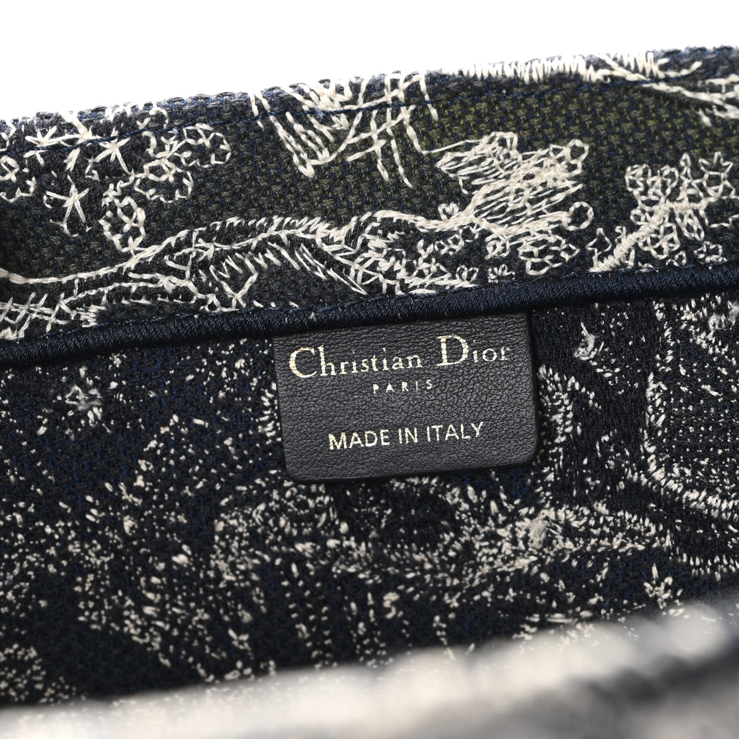 Christian Dior Canvas Embroidered Medium Dioriviera Toile De Jouy Reverse Book Tote Blue 6 of 10