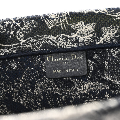 Christian Dior Canvas Embroidered Medium Dioriviera Toile De Jouy Reverse Book Tote Blue 6 of 10