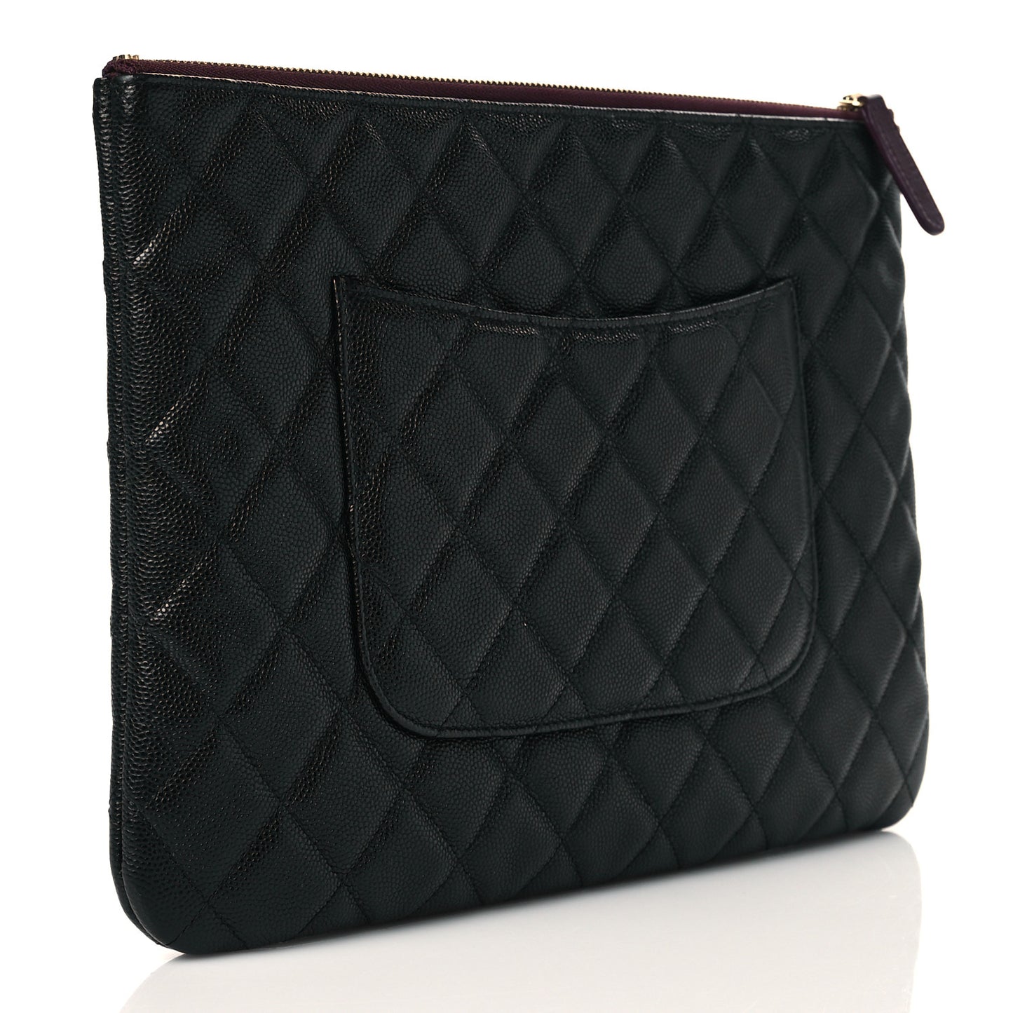 Caviar Quilted Medium Cosmetic Case Black