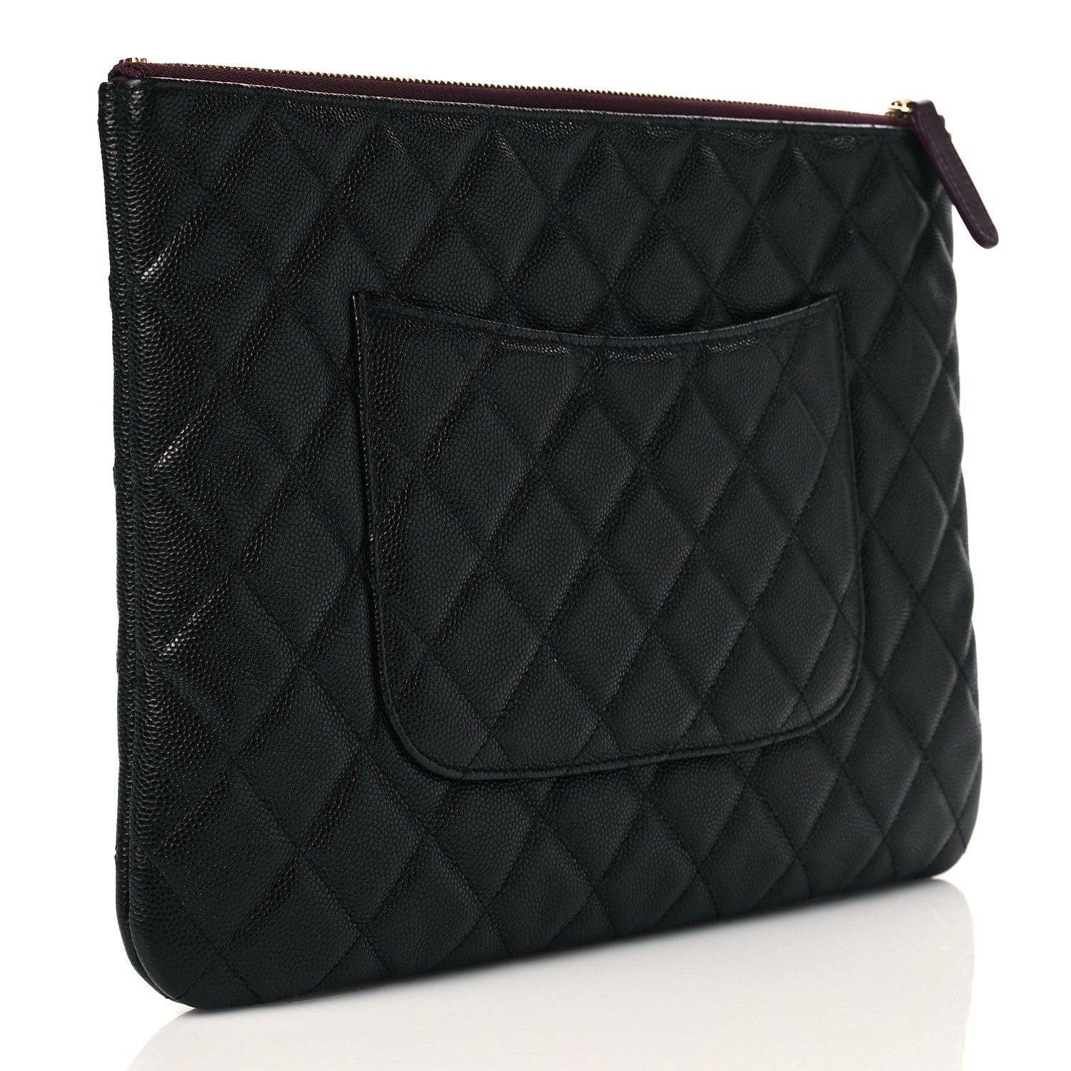 Chanel Caviar Quilted Medium Cosmetic Case Black 3 of 11