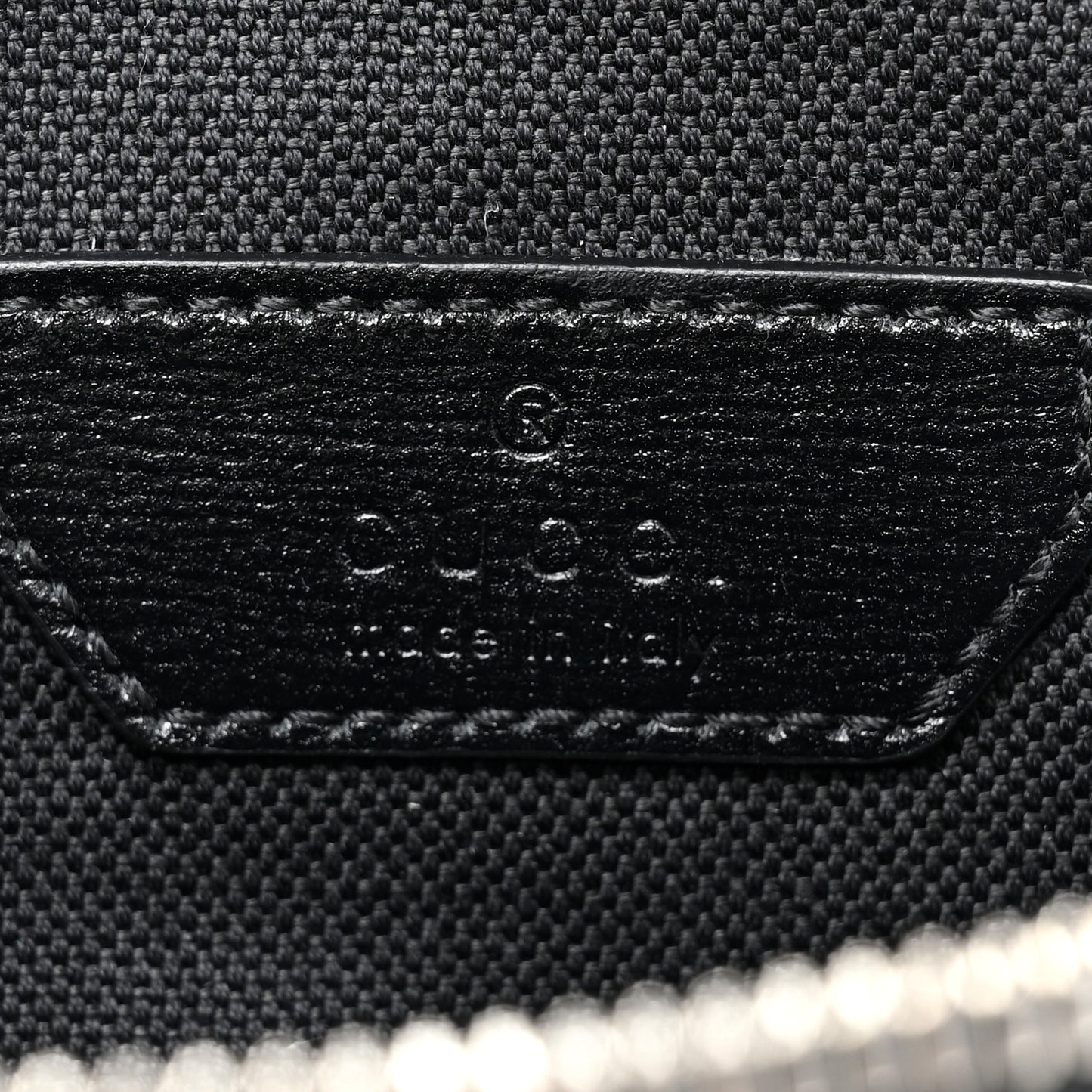 GG Supreme Monogram Textured Calfskin Retro Interlocking G Belt Bag Black