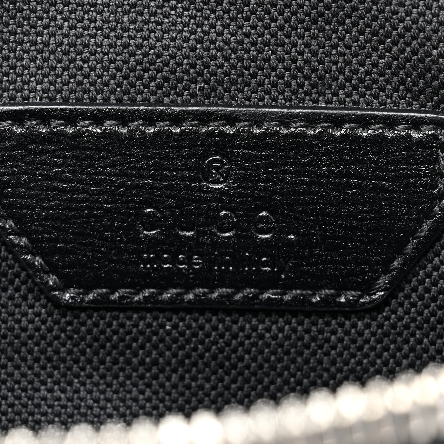 Gucci GG Supreme Monogram Textured Calfskin Retro Interlocking G Belt Bag Black 7 of 10