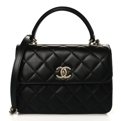 Chanel Lambskin Quilted Small Trendy CC Dual Handle Flap Bag Black 1 of 10
