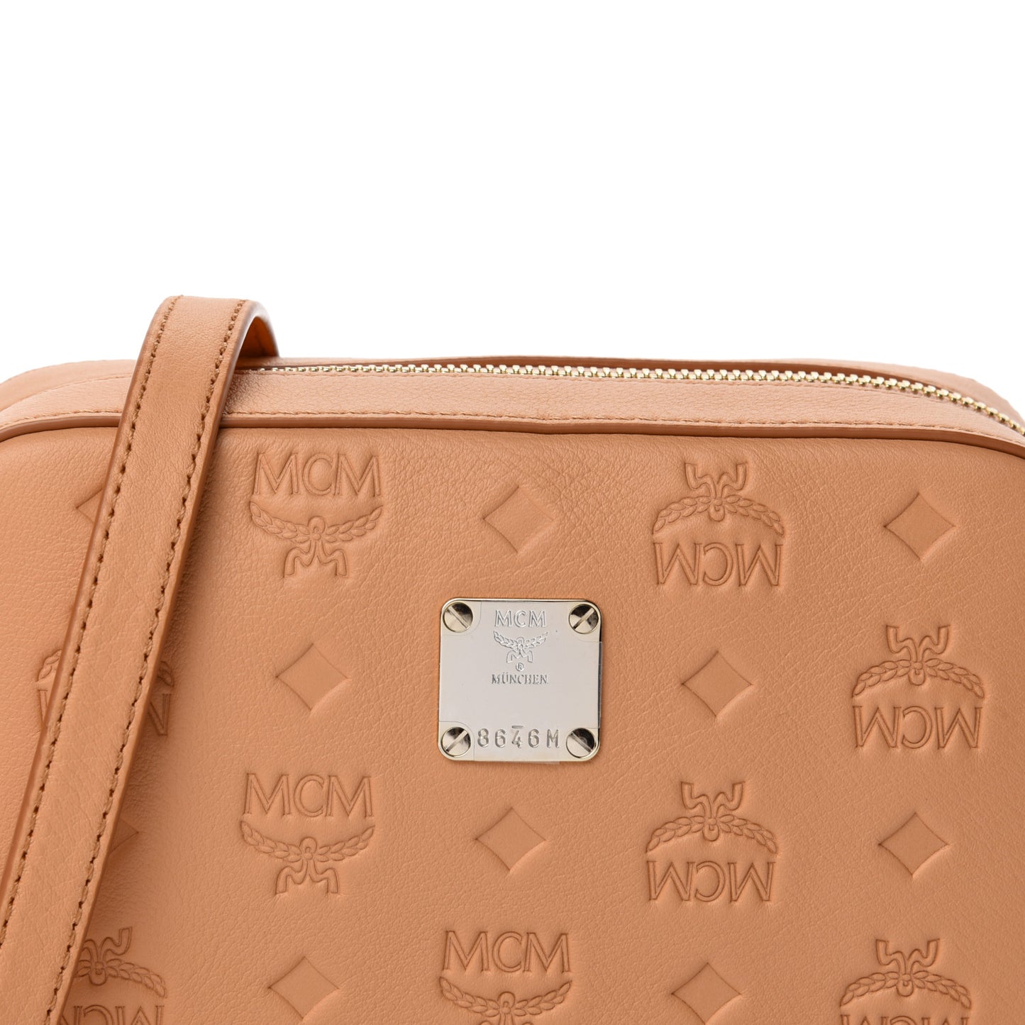 Calfskin Ottomar Monogram Klara Crossbody Bag Sandstone