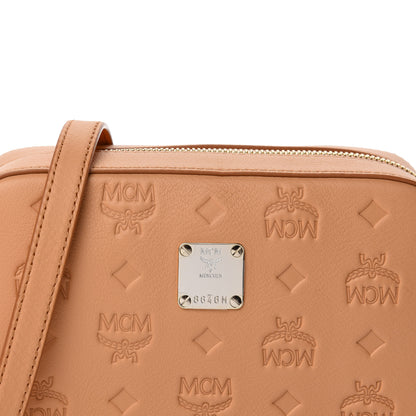 MCM Calfskin Ottomar Monogram Klara Crossbody Bag Sandstone 9 of 9