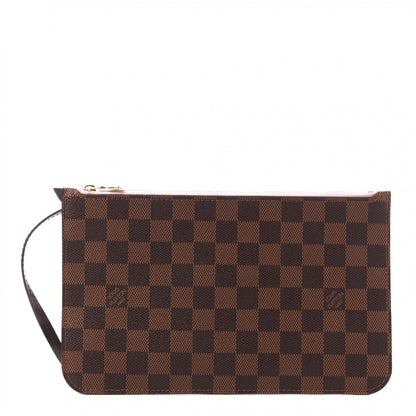 Louis Vuitton Damier Ebene Neverfull MM GM Pochette Rose Ballerine 1 of 8