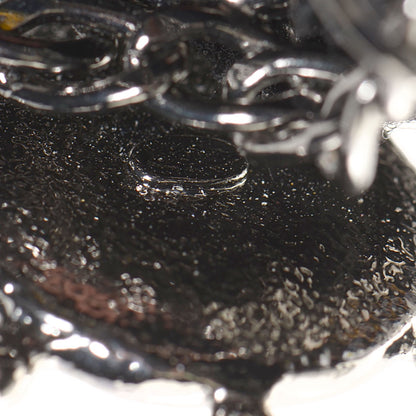 Chanel Tweed Crystal CC Chain Cuff Black 5 of 6