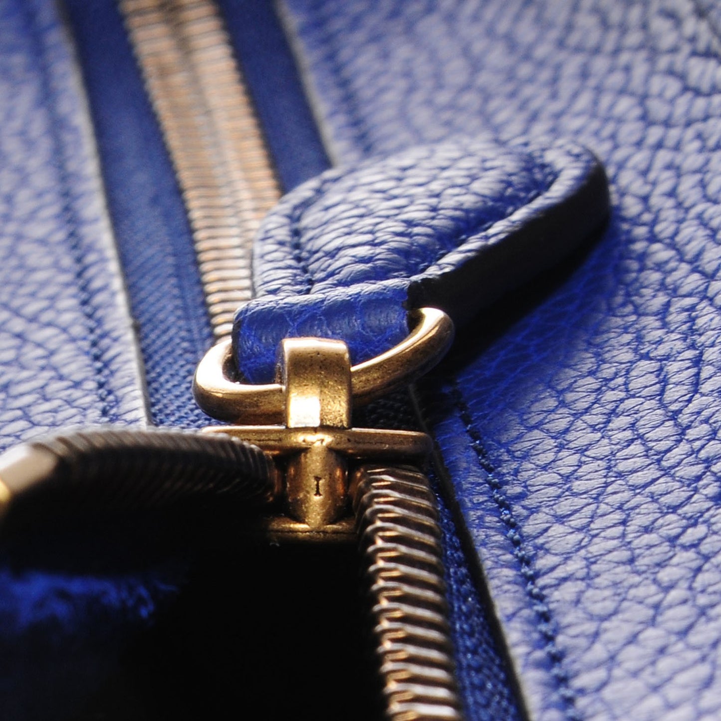 Drummed Calfskin Nano Luggage Indigo