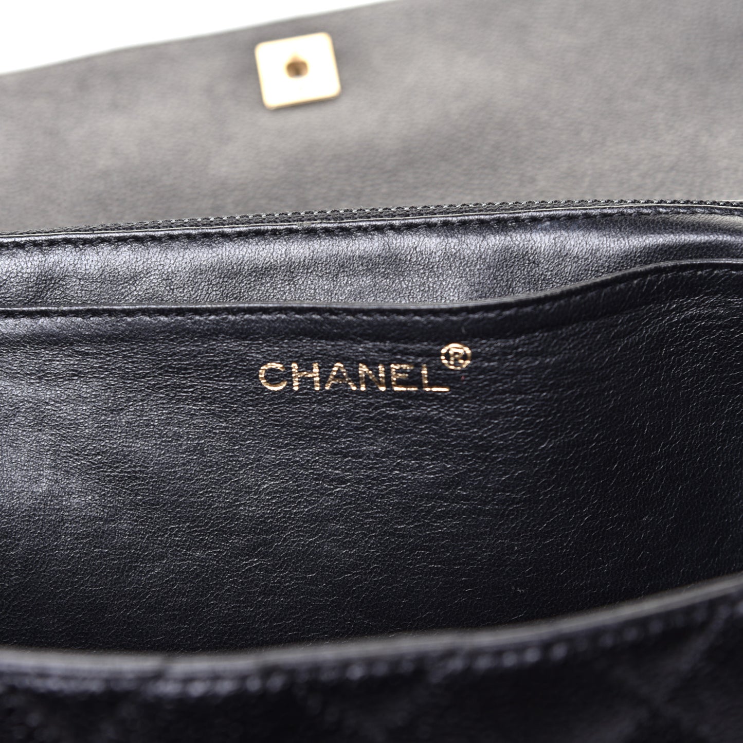 Caviar Quilted Jumbo Kelly Flap Black