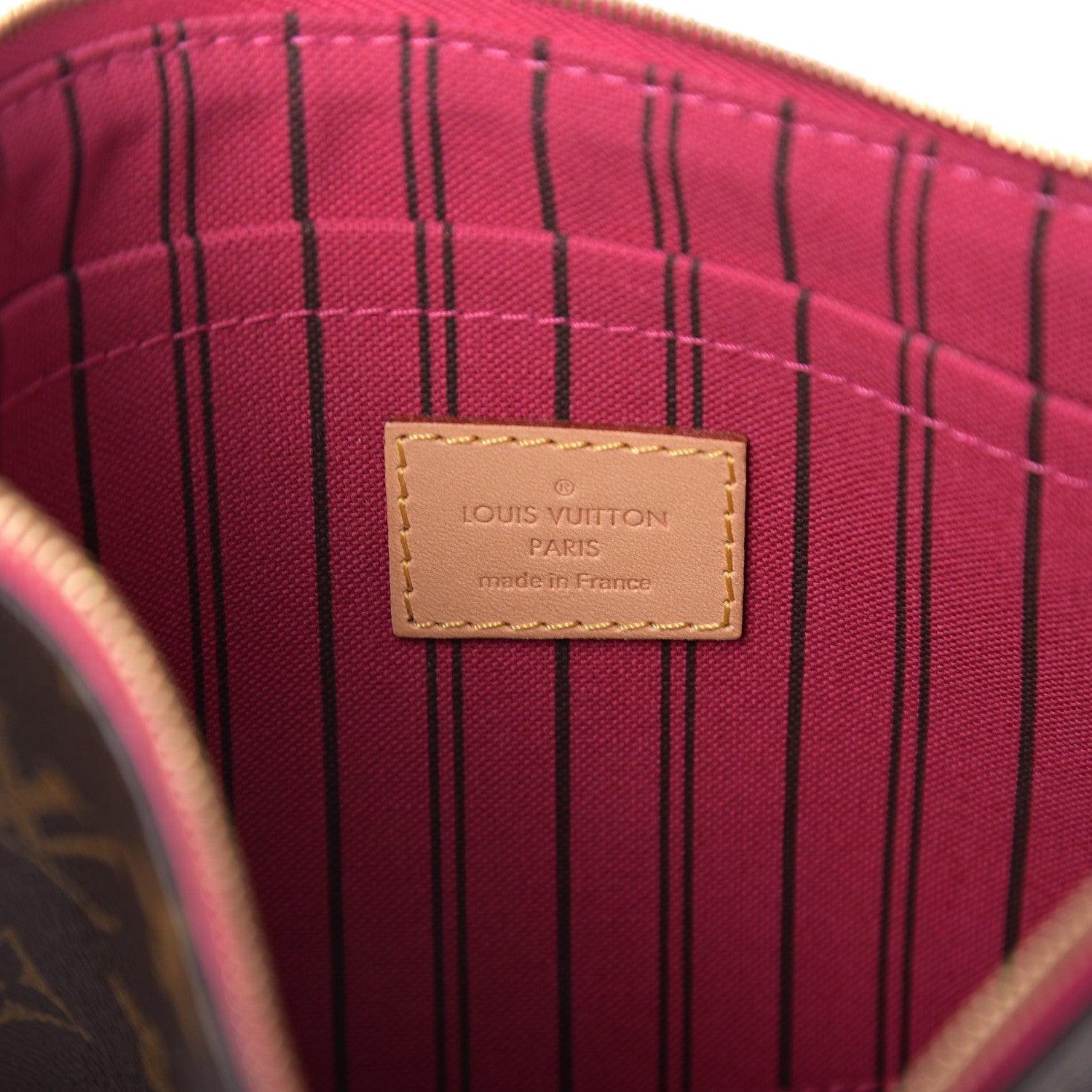 Louis Vuitton Monogram Neverfull MM GM Pochette Pivoine 5 of 6