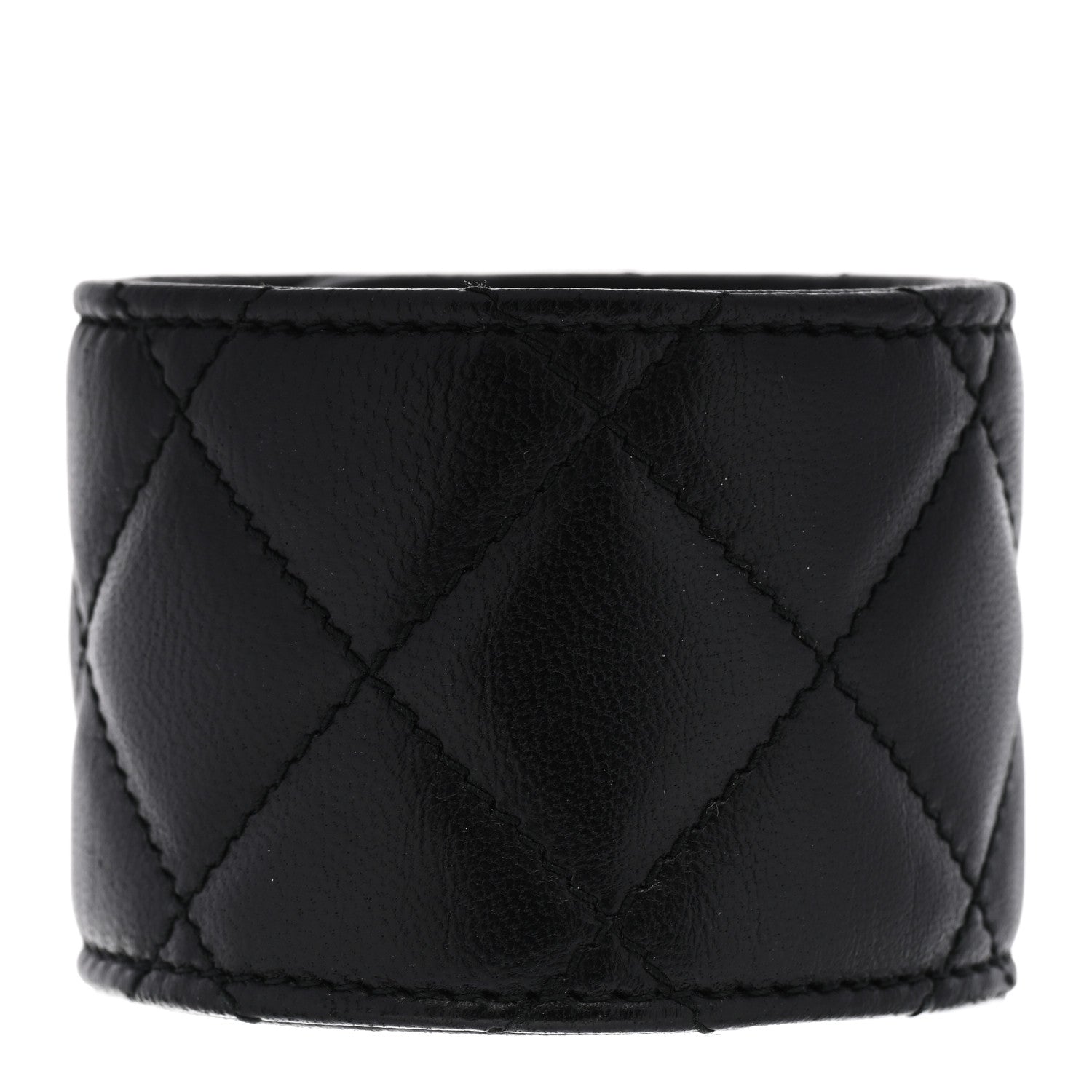 Chanel Lambskin Quilted CC Turnlock Cuff M Black 3 of 5