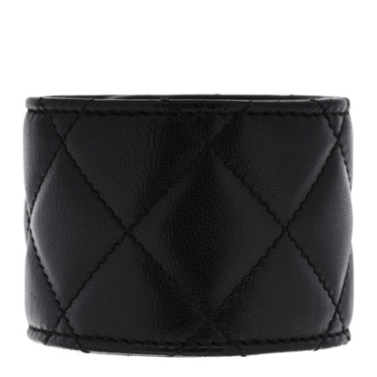 Chanel Lambskin Quilted CC Turnlock Cuff M Black 3 of 5