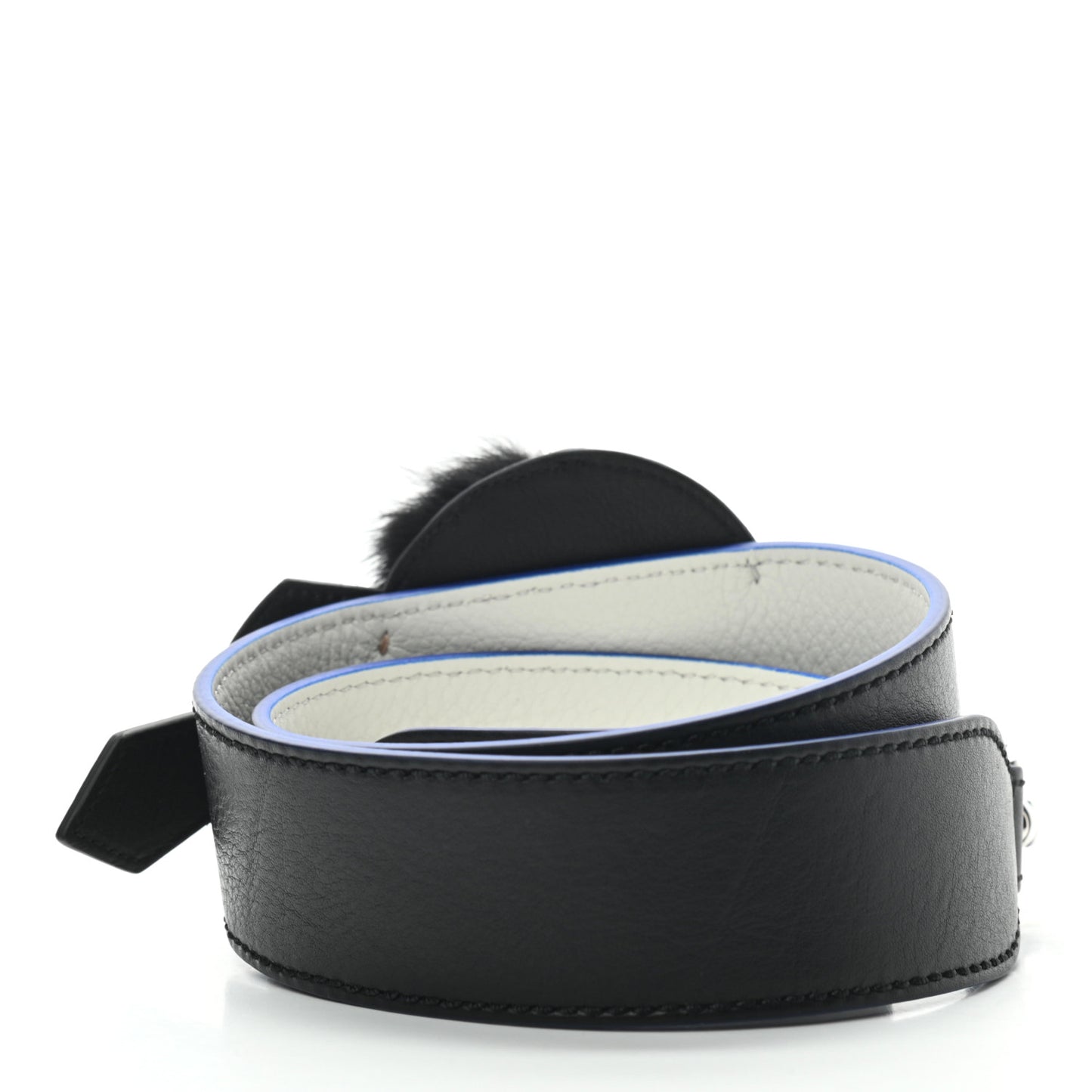 Vitello Dolce Mink Fur Karlito Inlay Strap You Black Multicolor