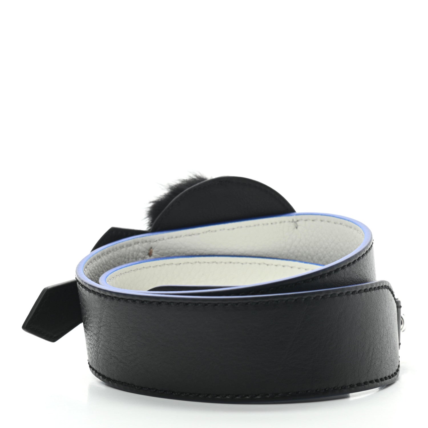 Fendi Vitello Dolce Mink Fur Karlito Inlay Strap You Black Multicolor 2 of 3