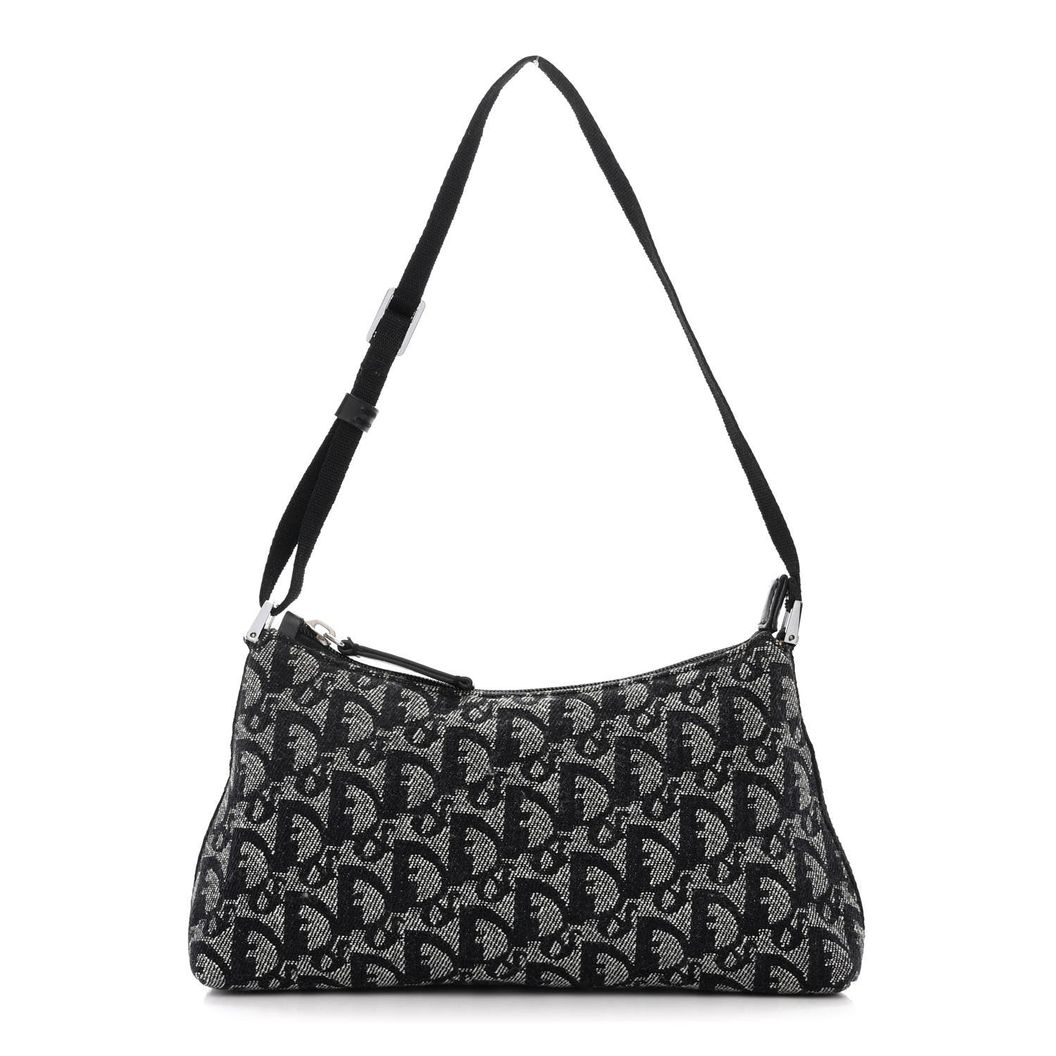 Christian Dior Monogram Shoulder Bag Pochette Black 1 of 14