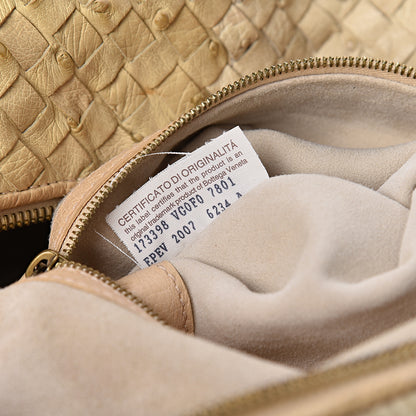Bottega Veneta Ostrich Intrecciato Montaigne Nude Ivory 7 of 11
