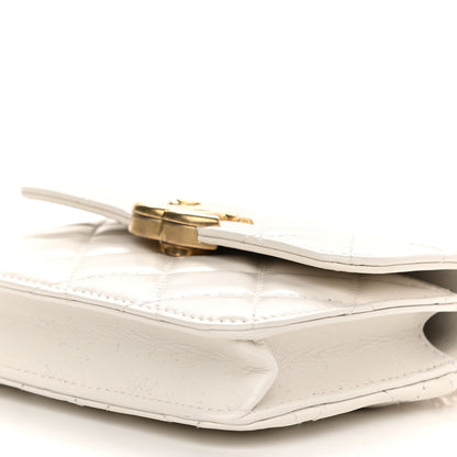 Chanel Calfskin Quilted Perfect Fit Coin Purse With Chain White 10 of 10