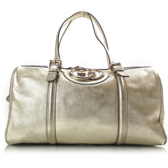 Gucci Leather Britt Boston Gold 1 of 11