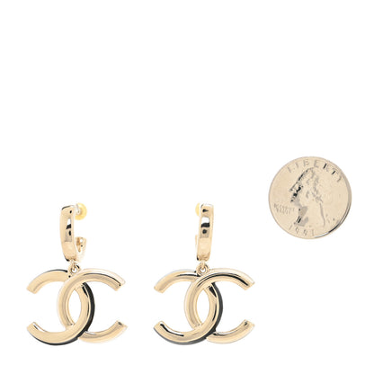 Chanel Metal CC Drop Earrings Gold 2 of 4