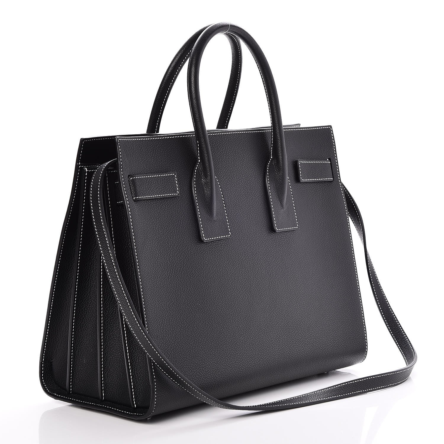 Saint Laurent Grained Calfskin Small Sac De Jour Black 4 of 7