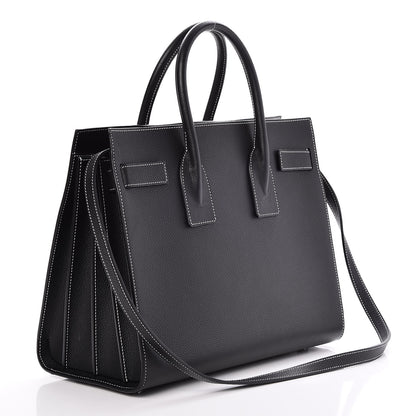 Saint Laurent Grained Calfskin Small Sac De Jour Black 4 of 7