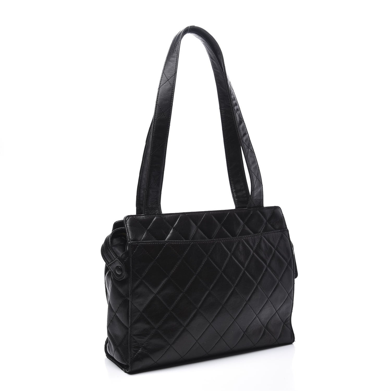 Chanel Lambskin Quilted CC Shoulder Bag Black 2 of 11