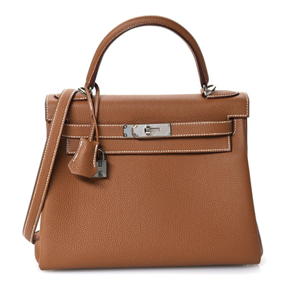 Hermes Togo Kelly Retourne 28 Gold 8 of 11