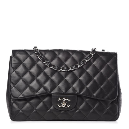 Chanel Lambskin Quilted Jumbo Single Flap Black 1 of 17