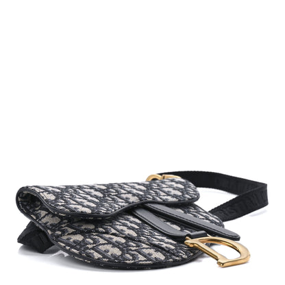 Christian Dior Oblique Saddle Belt Pouch Blue 3 of 7