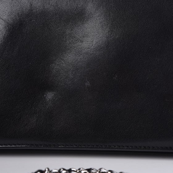 Lambskin Timeless CC Wallet On Chain WOC Black