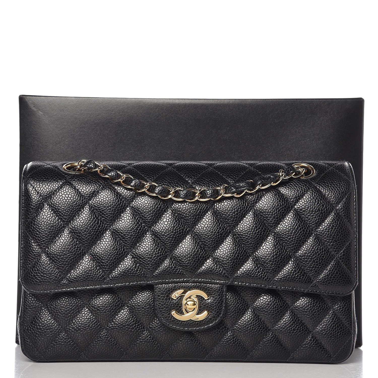 Chanel Caviar Quilted Medium Double Flap Black 13 of 13