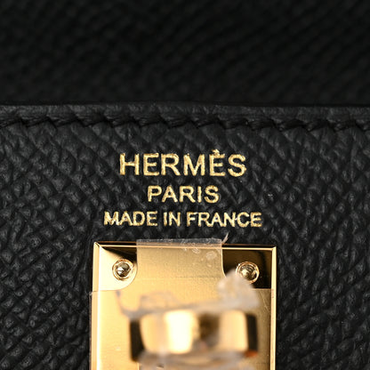 Hermes Epsom Kelly Sellier 25 Black 6 of 11