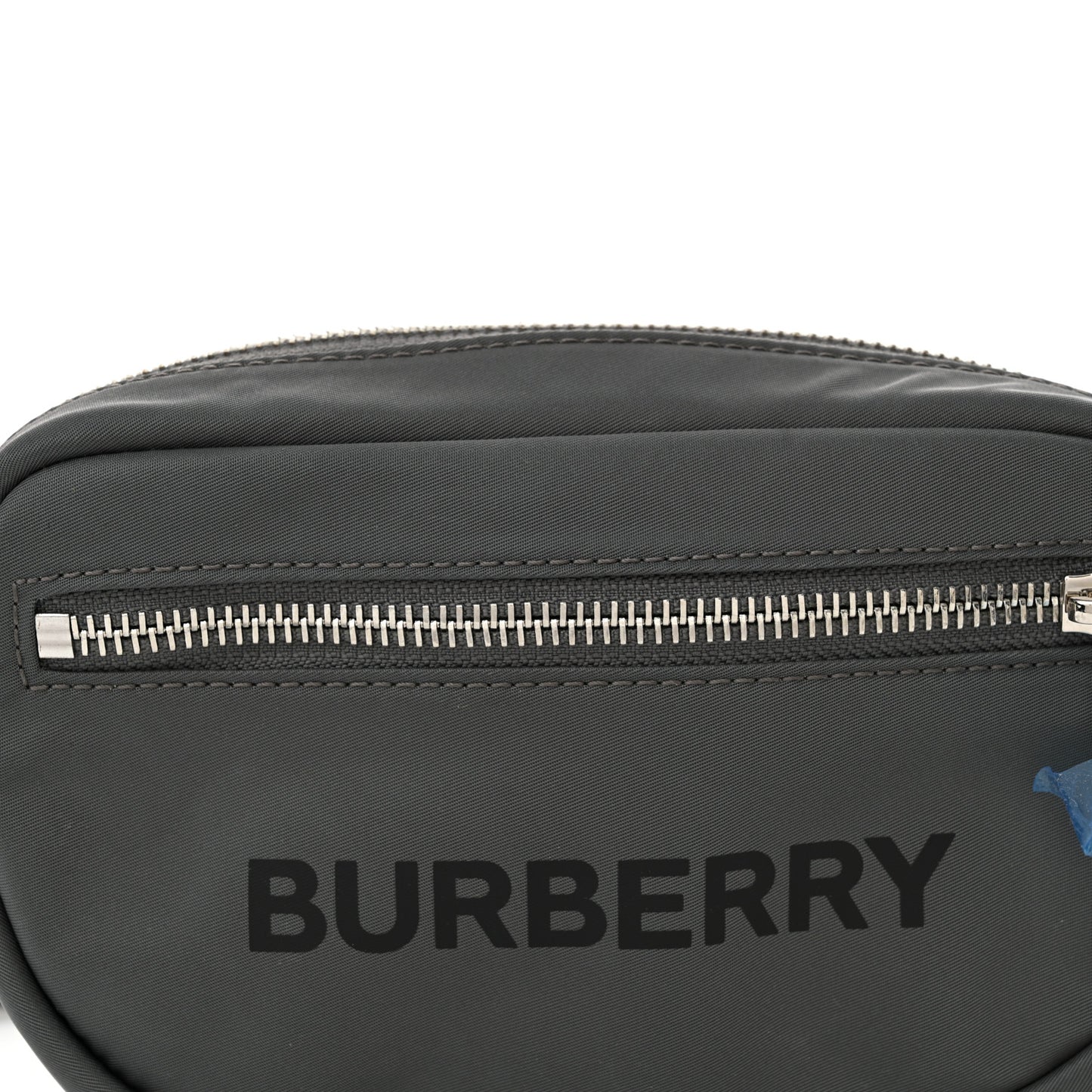 Econyl Logo Print Small Cannon Bum Bag Charcoal Grey