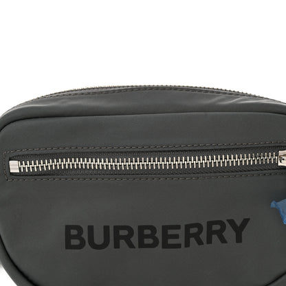 Burberry Econyl Logo Print Small Cannon Bum Bag Charcoal Grey 8 of 10