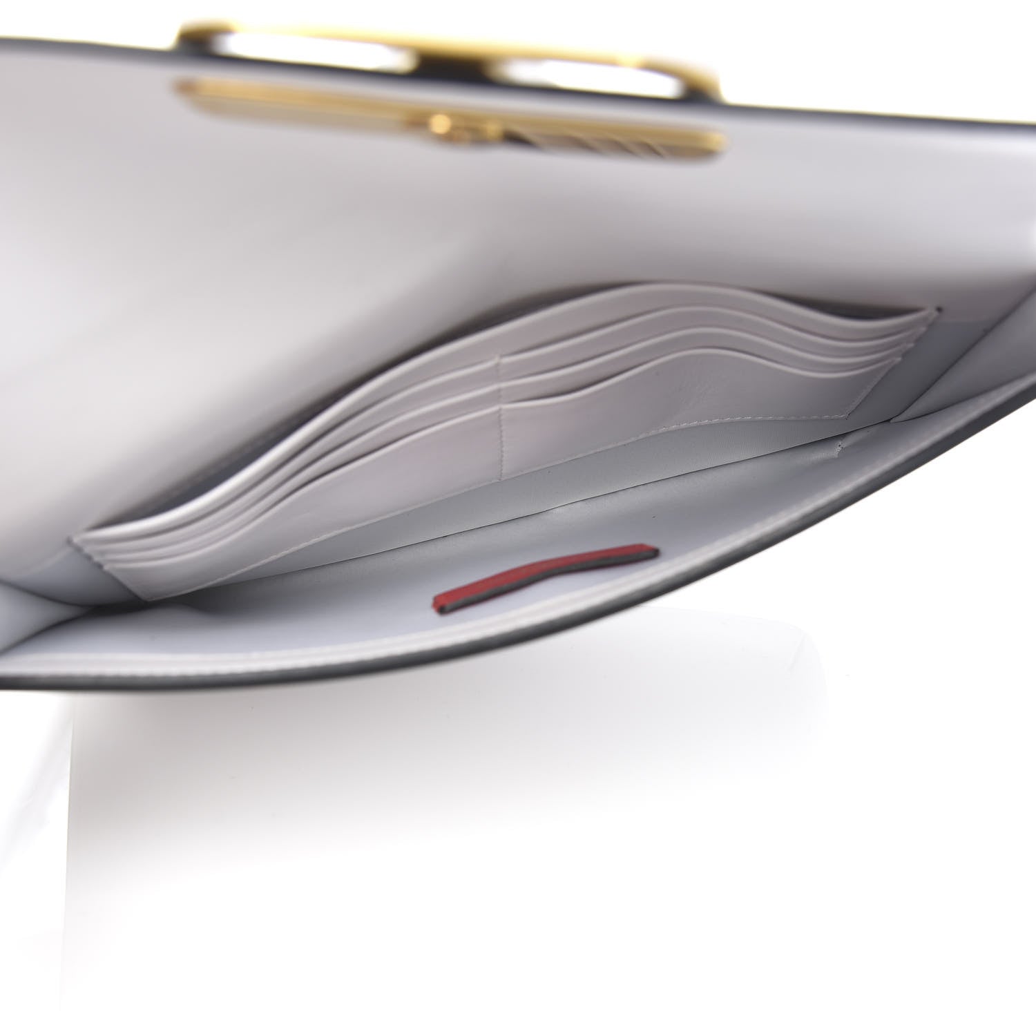 Valentino Garavani Calfskin Vlogo Envelope Clutch White 5 of 9