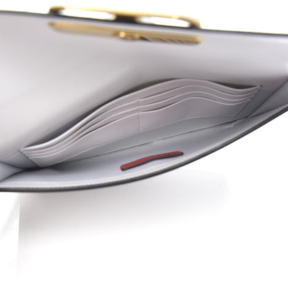 Valentino Garavani Calfskin Vlogo Envelope Clutch White 5 of 9