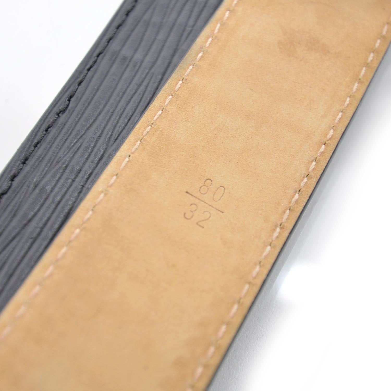 Louis Vuitton Epi Initiales Belt 80 32 Black 4 of 5
