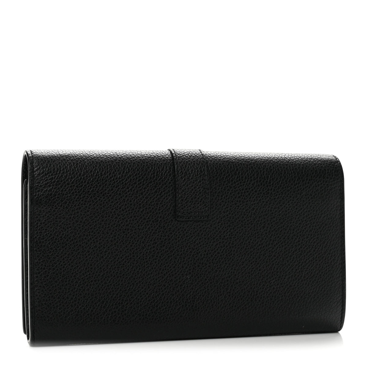 Calfskin Monogram Large Flap Wallet Black