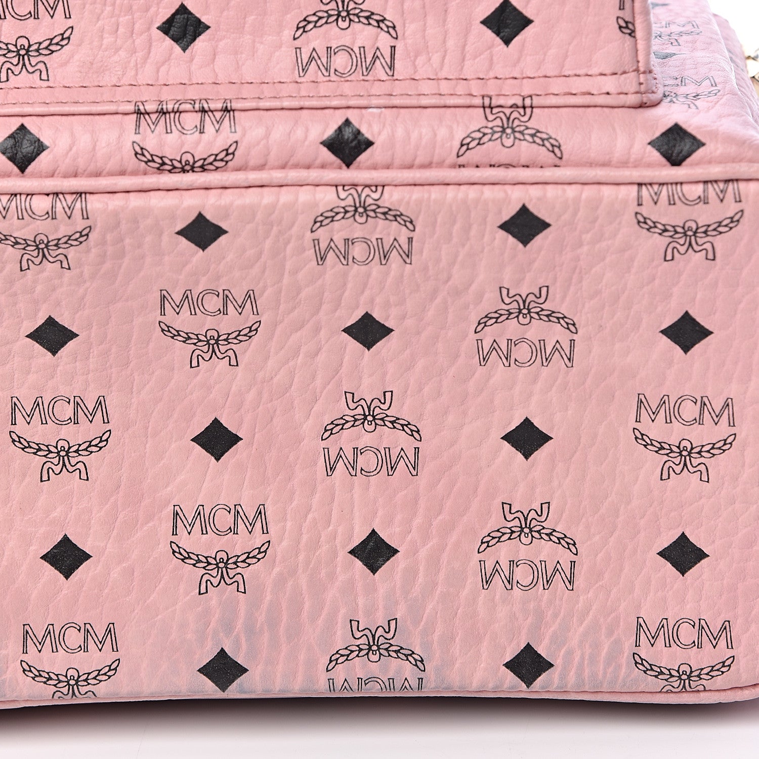 MCM Visetos Small Side Stud Stark Backpack Pink 15 of 17