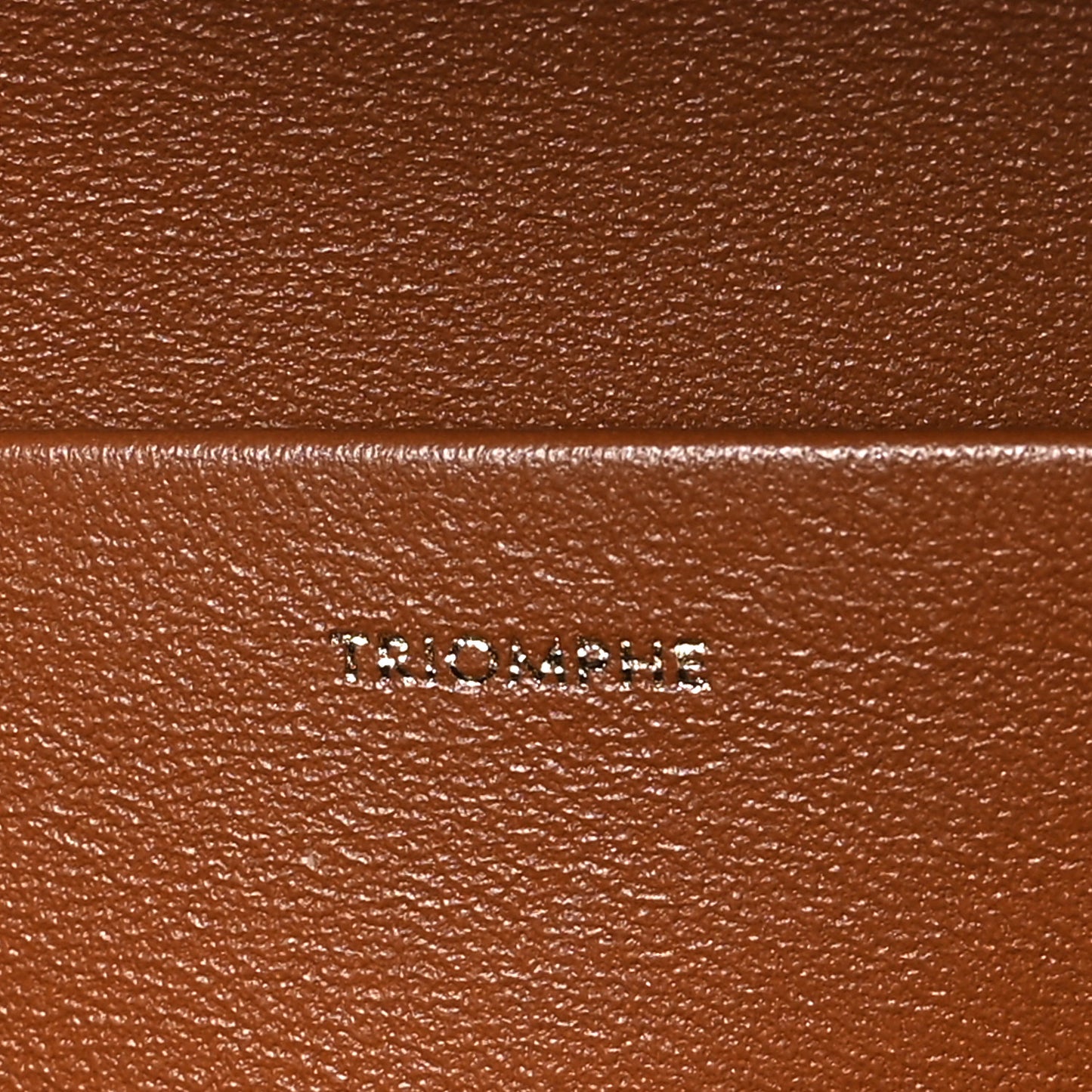 Natural Calfskin Triomphe Shoulder Bag Tan