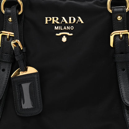 Prada Tessuto Nylon Saffiano Tote Black 9 of 11