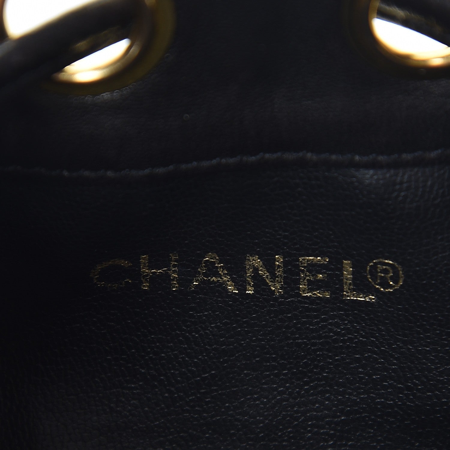 Chanel Lambskin CC Drawstring Bag Black 6 of 8